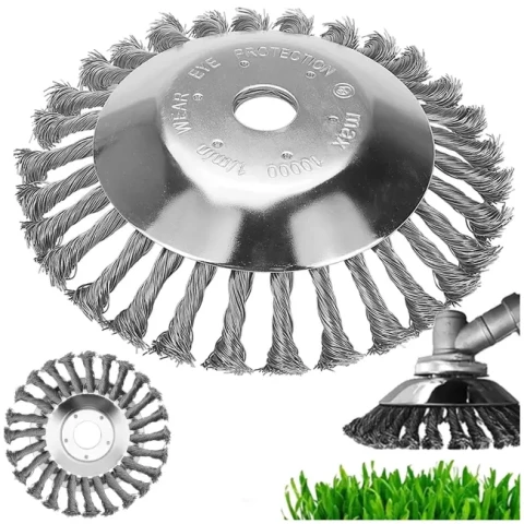 TARCZA SZCZOTKA DO KOSY SPALINOWEJ DO CHWASTÓW 150mm DRUCIAK NA CHWASTY