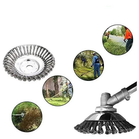 TARCZA SZCZOTKA DO KOSY SPALINOWEJ DO CHWASTÓW 150mm DRUCIAK NA CHWASTY Waga produktu z opakowaniem jednostkowym: 1.1 kg