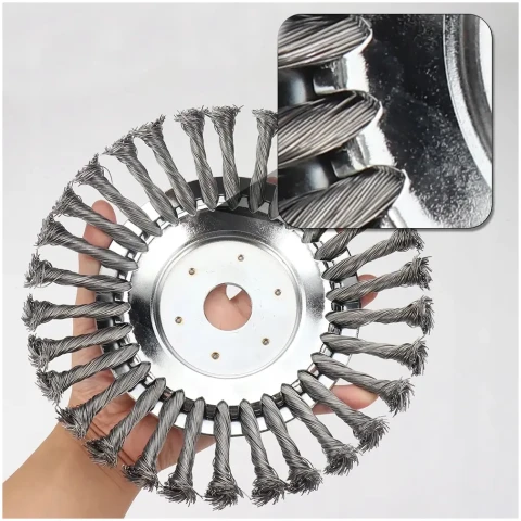 TARCZA SZCZOTKA DO KOSY SPALINOWEJ DO CHWASTÓW 150mm DRUCIAK NA CHWASTY Rodzaj: szczotka węglowa