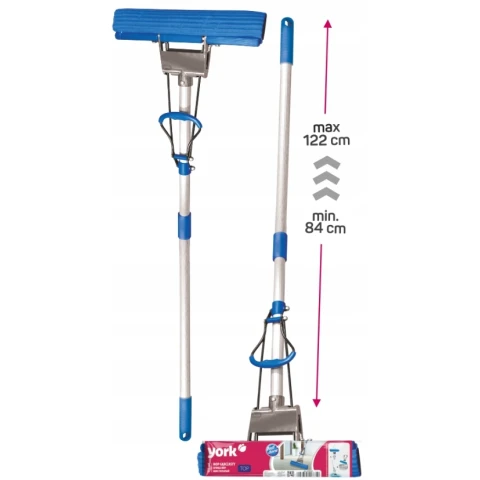 Mop gąbkowy TOP 27cm do podłóg ściągaczka wyciskany kij teleskopowy York