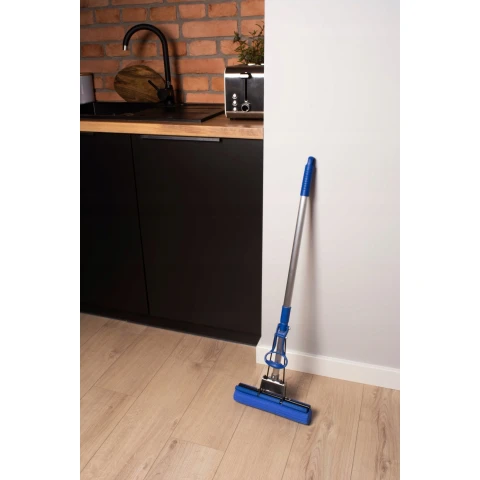 Mop gąbkowy TOP 27cm do podłóg ściągaczka wyciskany kij teleskopowy York Kolor: niebieski