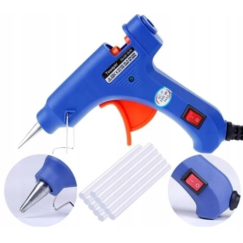 PISTOLET DO KLEJU NA GORĄCO + WKŁADY 7X200