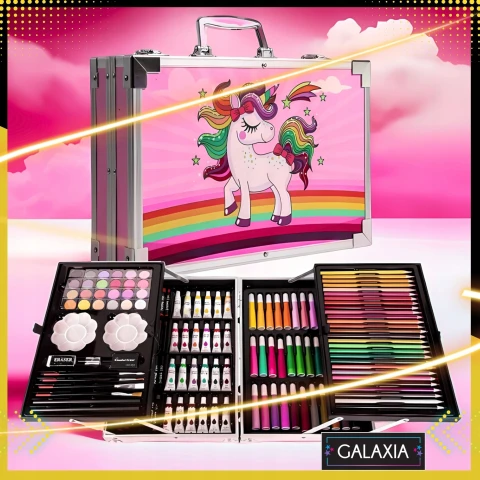 ZESTAW DO MALOWANIA DLA DZIECI Dziewczynek Artystyczny Plastyczny WALIZKA