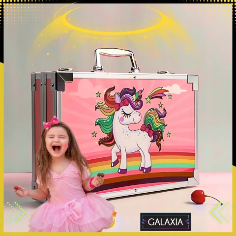 Ale Hity: ZESTAW DO MALOWANIA DLA DZIECI Dziewczynek Artystyczny Plastyczny WALIZKA