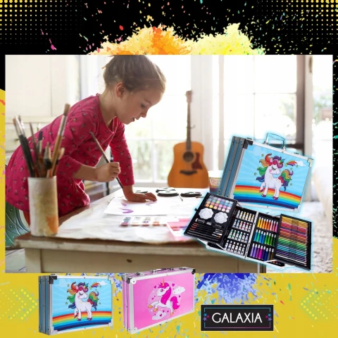 ZESTAW DO MALOWANIA DLA DZIECI Dziewczynek Artystyczny Plastyczny WALIZKA Płeć: chłopcy, dziewczynki, unisex