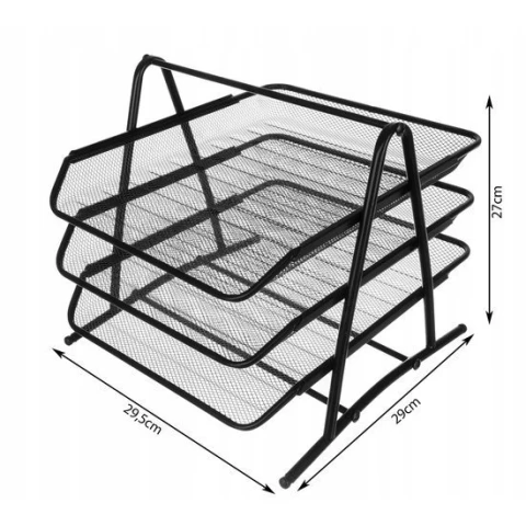 STOJAK SZUFLADY TACKI PÓŁKI NA DOKUMENTY KUWETY siatka, Wysokość produktu 27 cm