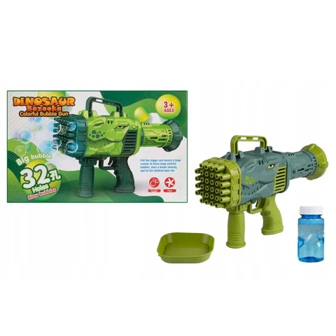 Ale Hity: PISTOLET na bańki mydlane DO BANIEK MYDLANYCH BAZUKA BAŃKOWA dinozaur 32