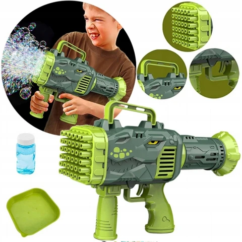 PISTOLET na bańki mydlane DO BANIEK MYDLANYCH BAZUKA BAŃKOWA dinozaur 32 Rodzaj: maszynka