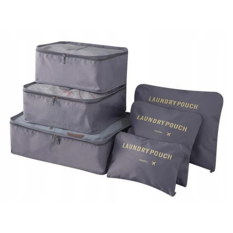 ORGANIZER NA UBRANIA BUTY DO WALIZKI SZAFY SZUFLADY SIATKI NA PRANIE 6 szt.