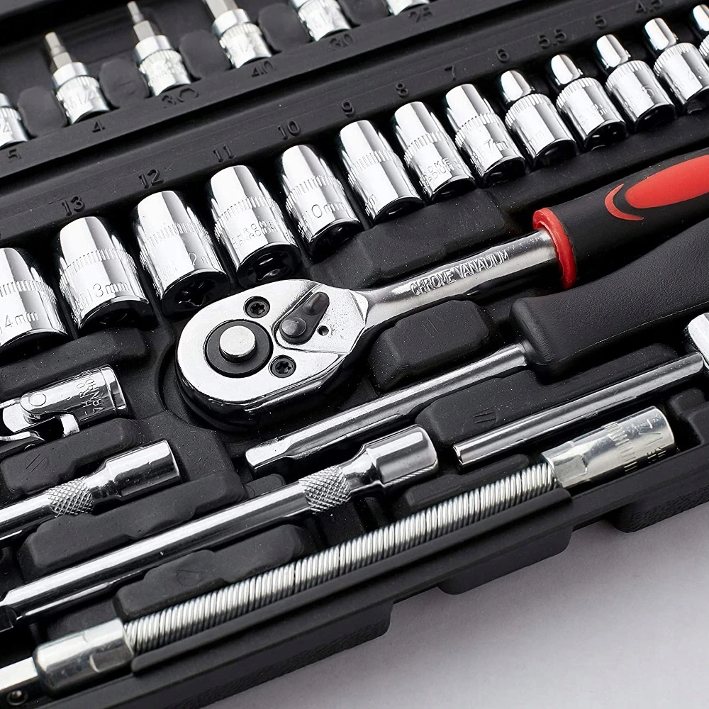 ZESTAW KLUCZY NASADOWYCH BITÓW GRZECHOTKA ADAPTERY KLUCZE NASADOWE 46szt, Rodzaj klucza nasadowy