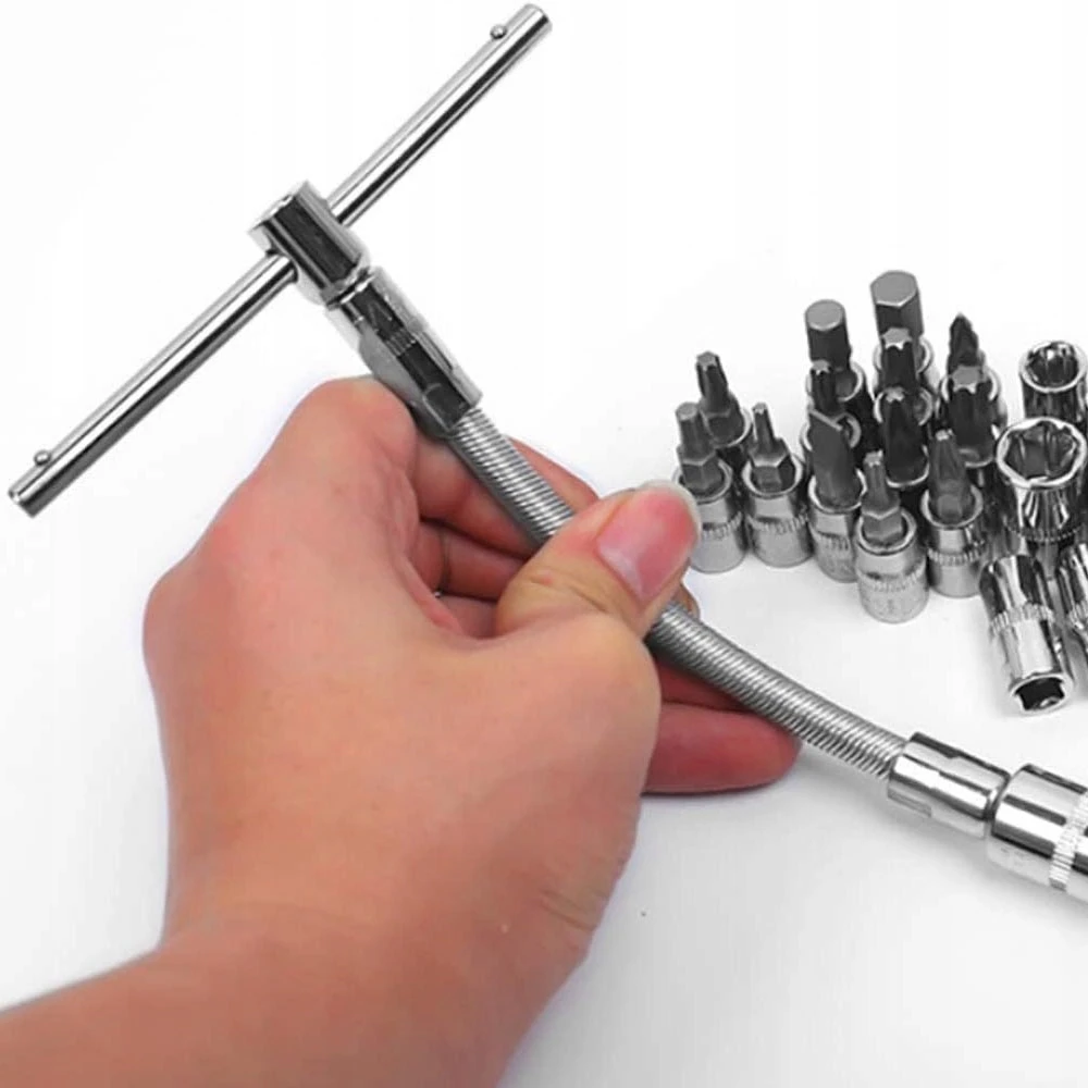 Ale Hity | ZESTAW KLUCZY NASADOWYCH BITÓW GRZECHOTKA ADAPTERY KLUCZE NASADOWE 46szt