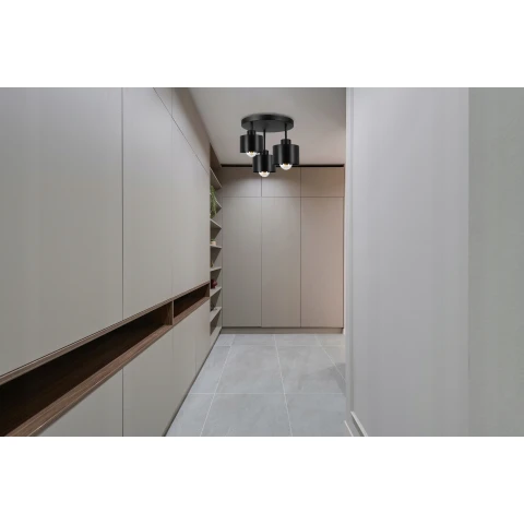 Lampa Sufitowa Natynkowa Żyrandol LED 3x E27 Plafon Tuba Klosz Metal Zwis, Szerokość produktu 50 cm