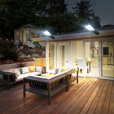 MOCNA LAMPA SOLARNA LED COB ULICZNA CZUJNIK RUCHU ZMIERZCHU Z PILOTEM, Zasilanie solarne