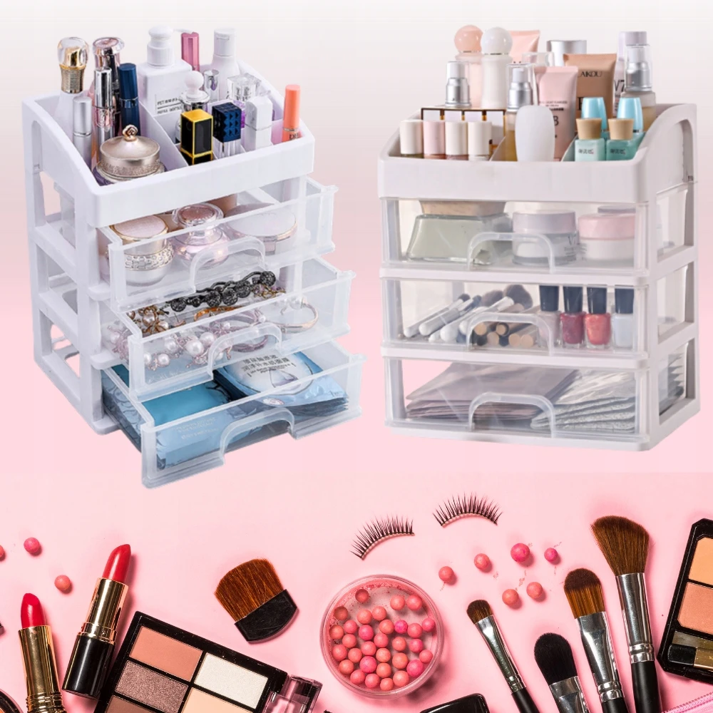 SZKATUŁKA PUDEŁKO NA KOSMETYKI SZUFLADY XXL