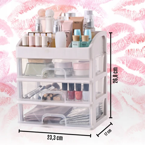 SZKATUŁKA PUDEŁKO NA KOSMETYKI SZUFLADY XXL