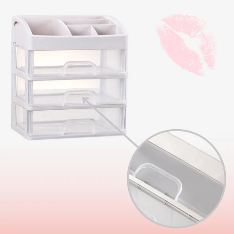 SZKATUŁKA PUDEŁKO NA KOSMETYKI SZUFLADY XXL Wysokość: 26.8 cm