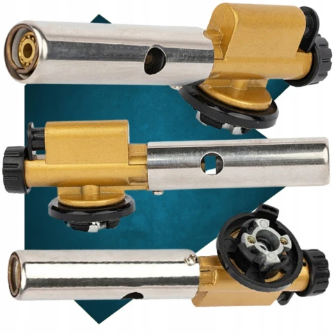 Palnik Gazowy Na Kartusze Mosiężny + 6 Gaz Kartusz