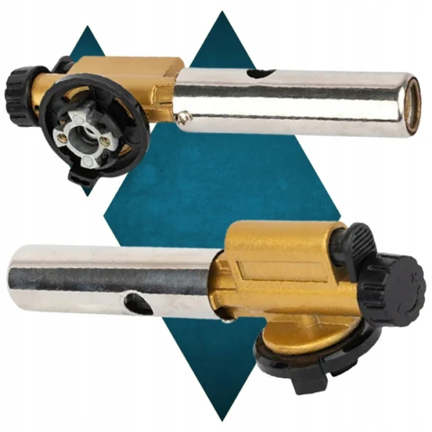 Palnik Gazowy Na Kartusze Mosiężny + 6 Gaz Kartusz