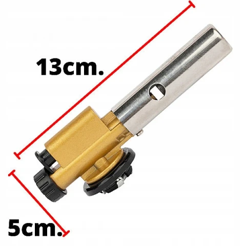 Palnik Gazowy Na Kartusze Mosiężny + 6 Gaz Kartusz Maksymalna temperatura pracy: 1300°C