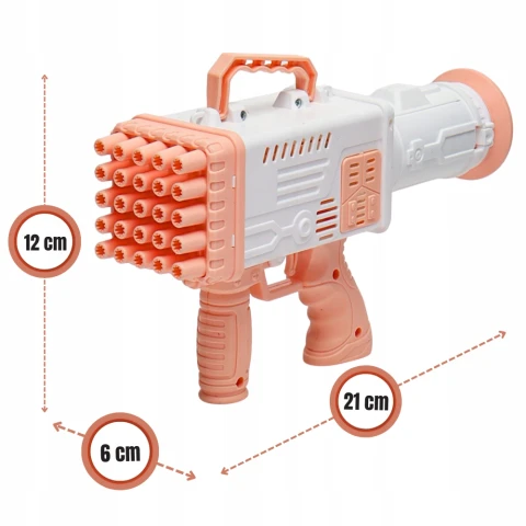 BAZOOKA PISTOLET MASZYNA BANIEK MYDLANYCH GENERATOR PREZENT PŁYN DO BANIEK