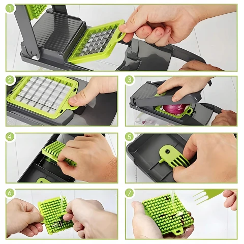 KRAJALNICA SZATKOWNICA DO WARZYW I OWOCÓW WIELOFUNKCYJNA TARKA SIEKACZ 13w1