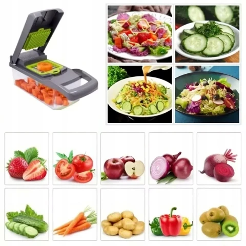KRAJALNICA SZATKOWNICA DO WARZYW I OWOCÓW WIELOFUNKCYJNA TARKA SIEKACZ 13w1