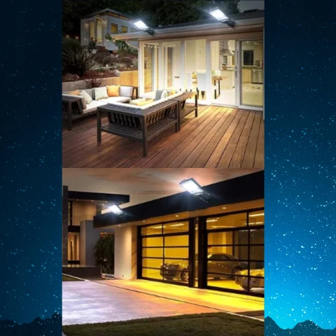 MOCNA LAMPA SOLARNA LED Z CZUJNIKIEM RUCHU I ZMIERZCHU OGRODOWA ULICZNA, Strumień świetlny 6000 lm