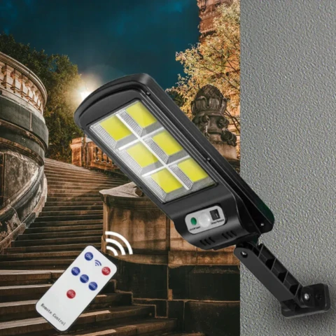 MOCNA LAMPA SOLARNA LED Z CZUJNIKIEM RUCHU I ZMIERZCHU OGRODOWA ULICZNA, Barwa światła biały zimny