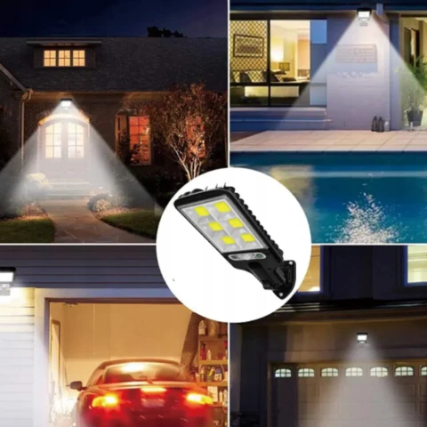 MOCNA LAMPA SOLARNA LED Z CZUJNIKIEM RUCHU I ZMIERZCHU OGRODOWA ULICZNA, Klasa efektywności energetycznej A