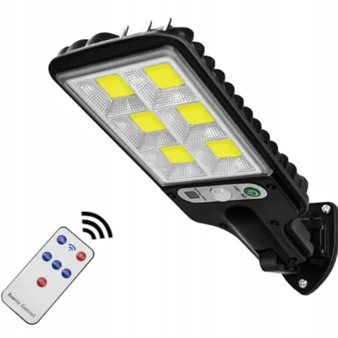 MOCNA LAMPA SOLARNA LED Z CZUJNIKIEM RUCHU I ZMIERZCHU OGRODOWA ULICZNA, Szerokość 85 mm