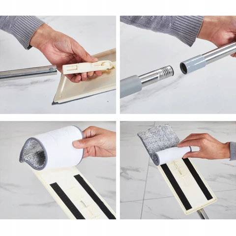 Ale Hity | MOP Z WIADREM PŁASKI DWUKOMOROWY Z WYCISKACZEM WIADRO OBROTOWY DO PODŁÓG