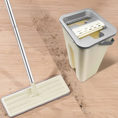 MOP Z WIADREM PŁASKI DWUKOMOROWY Z WYCISKACZEM WIADRO OBROTOWY DO PODŁÓG, Rodzaj wiadro i mop