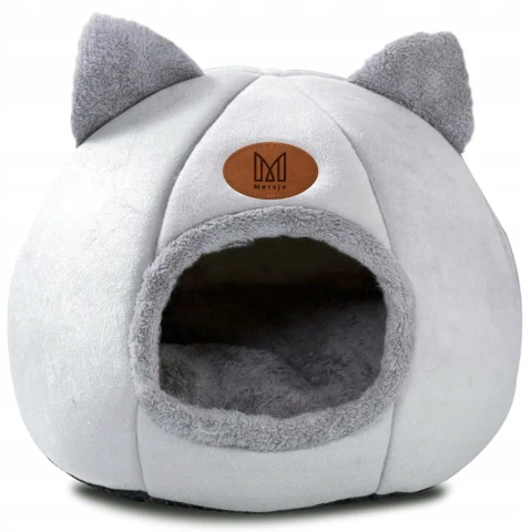 Domek dla kota, budka, legowisko pluszowe DAISY, Długość 36 cm