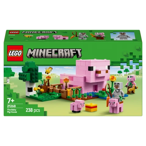 LEGO Minecraft Dom prosiaczka 21268 Informacje dot. bezpieczeństwa i zgodności produktu: Nie nadaje się dla dzieci w wieku poniżej 36 miesięcy