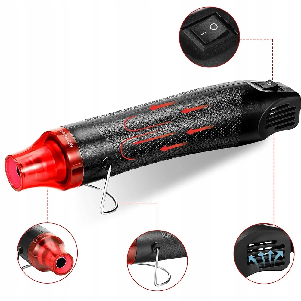 PORĘCZNA MINI OPALARKA ELEKTRYCZNA HOTAIR 300W GORĄCE POWIETRZE Informacje o bezpieczeństwie: CE