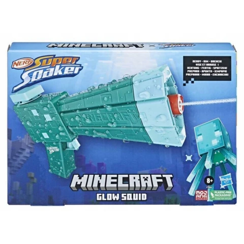NERF SUPER SOAKER MINECRAFT BLASTER PISTOLET NA WODĘ GLOW SQUID DYNGUS