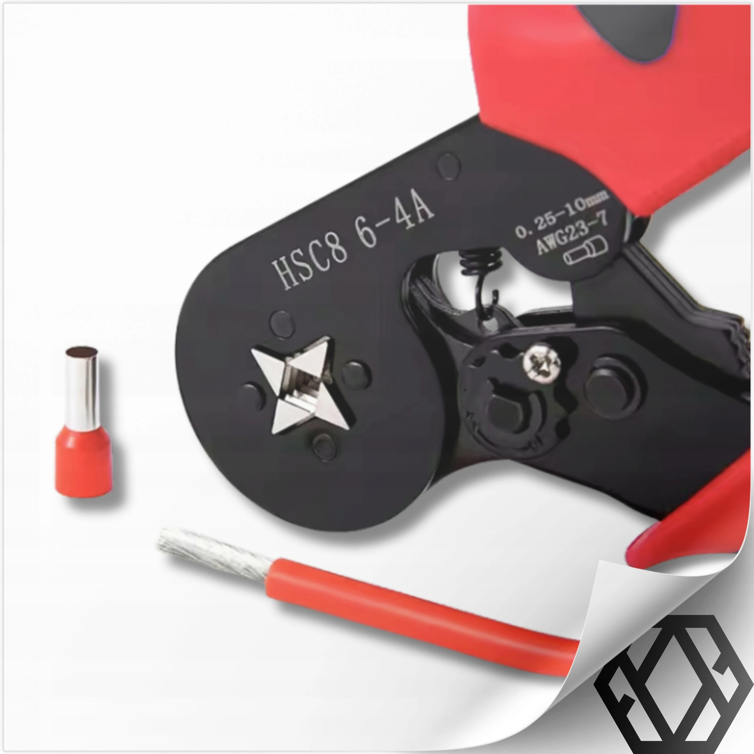 ZACISKARKA PRASKA DO KONEKTORÓW KOŃCÓWEK KABLI TULEJEK 0.25-10mm² 1500szt.