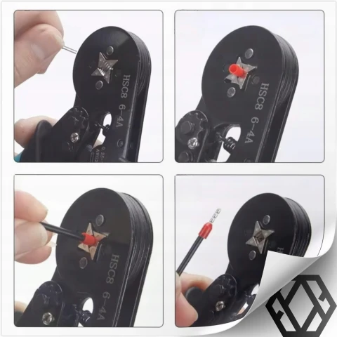 ZACISKARKA PRASKA DO KONEKTORÓW KOŃCÓWEK KABLI TULEJEK 0.25-10mm² 1500szt.