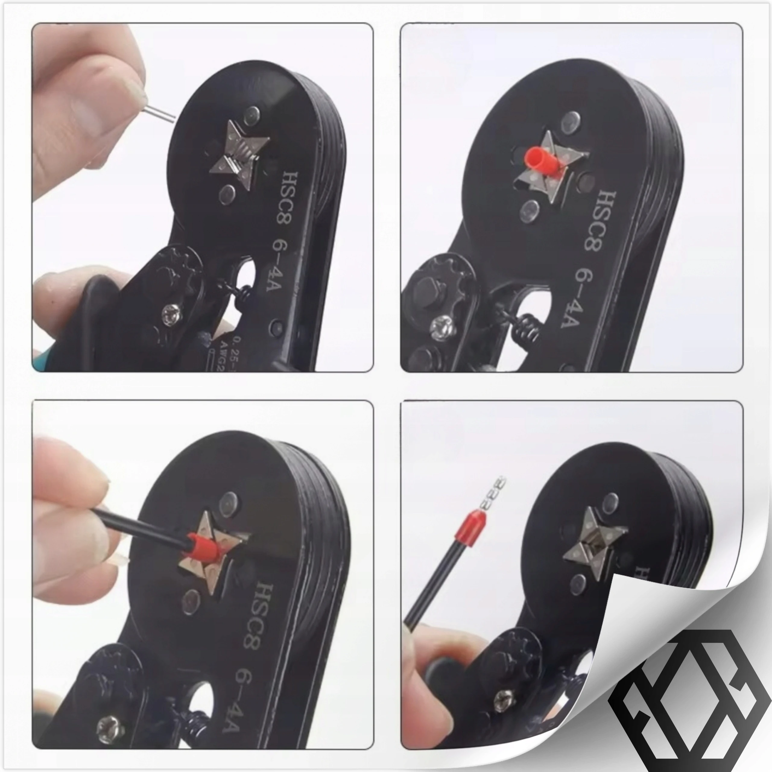 ZACISKARKA PRASKA DO KONEKTORÓW KOŃCÓWEK KABLI TULEJEK 0.25-10mm² 1500szt.