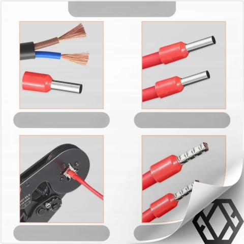 ZACISKARKA PRASKA DO KONEKTORÓW KOŃCÓWEK KABLI TULEJEK 0.25-10mm² 1500szt.