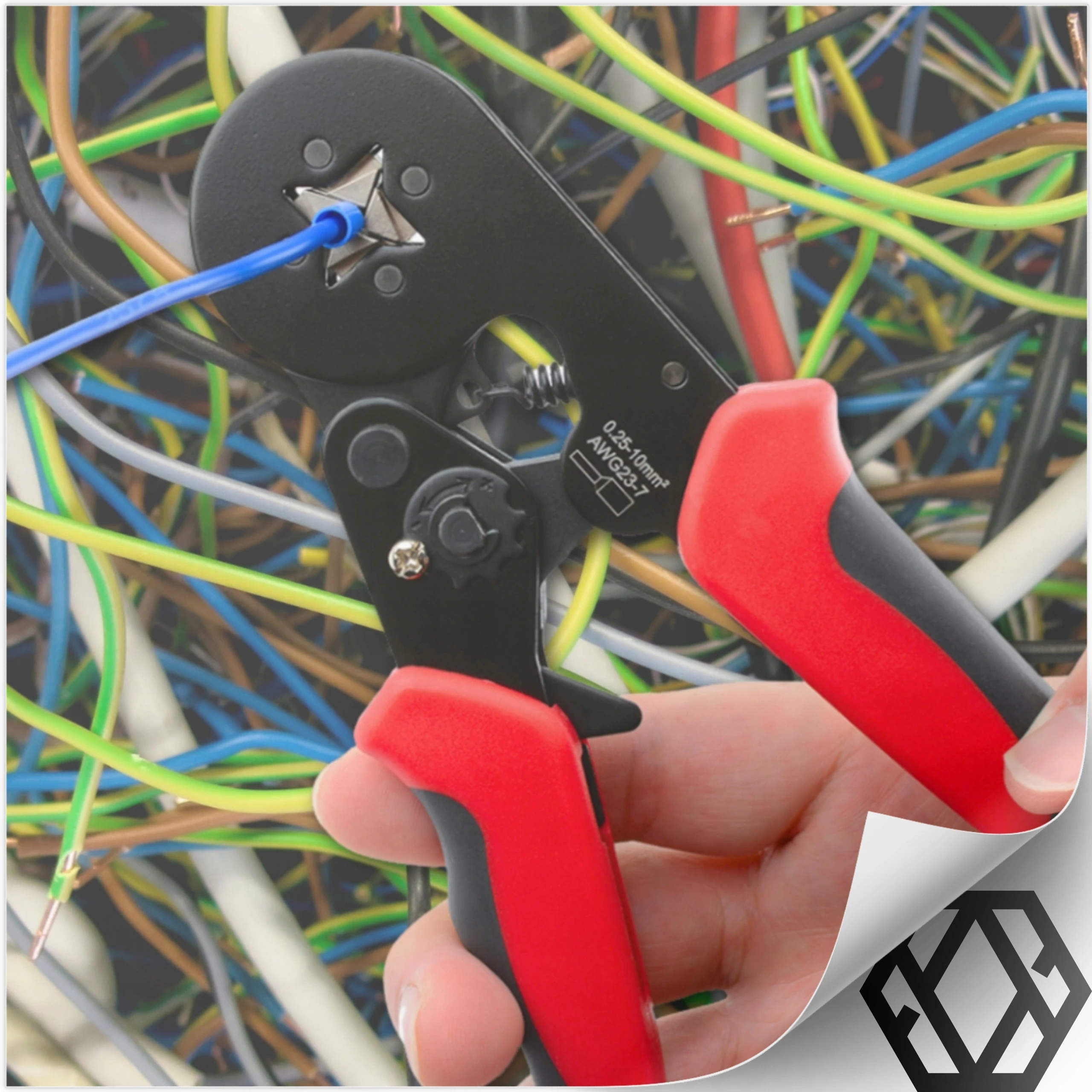 ZACISKARKA PRASKA DO KONEKTORÓW KOŃCÓWEK KABLI TULEJEK 0.25-10mm² 1500szt.