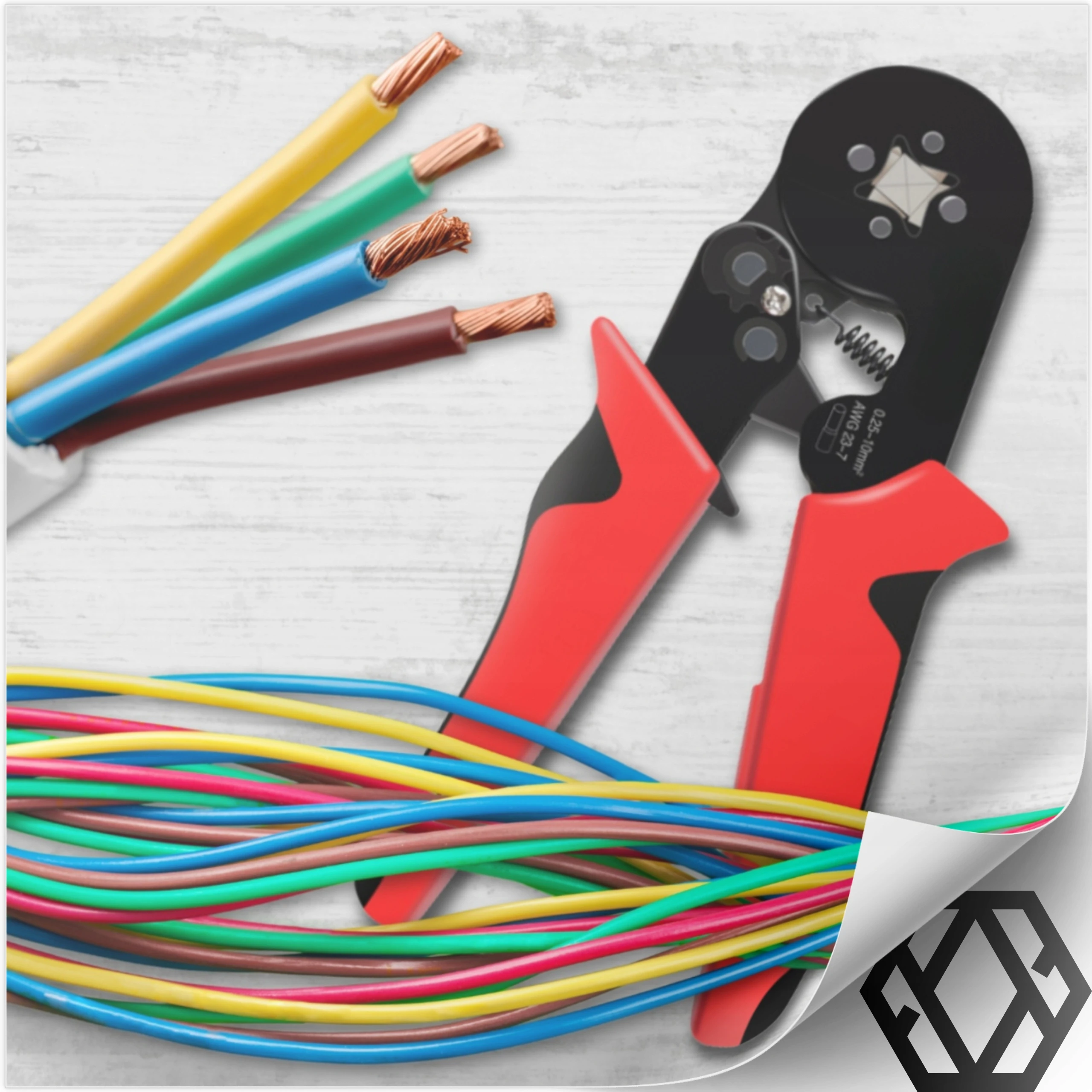 ZACISKARKA PRASKA DO KONEKTORÓW KOŃCÓWEK KABLI TULEJEK 0.25-10mm² 1500szt.