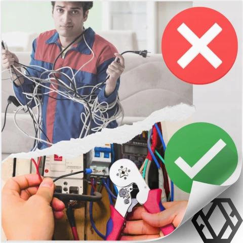 ZACISKARKA PRASKA DO KONEKTORÓW KOŃCÓWEK KABLI TULEJEK 0.25-10mm² 1500szt.