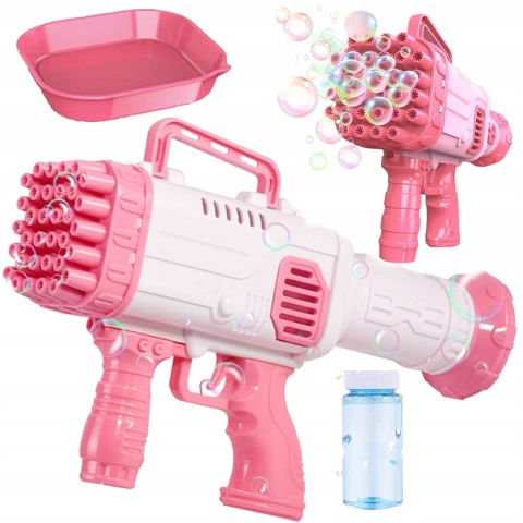 WYRZUTNIA BANIEK MASZYNA KARABIN dmuchawa BAZOOKA Pistolet na bańki + PŁYN