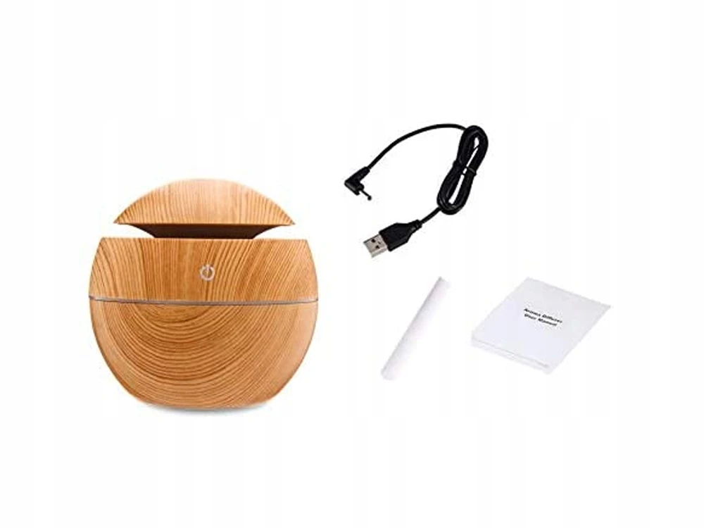 NAWILŻACZ POWIETRZA DYFUZOR ZAPACHOWY AROMATERAPIA JONIZATOR OLEJKI WYDAJNY Kolor dominujący: brązowy