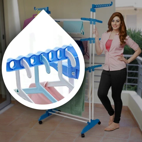 MOCNA SUSZARKA NA PRANIE UBRANIA BIELIZNĘ STOJĄCA DO UBRAŃ SKŁADANA DUŻA XL Waga: 3 kg