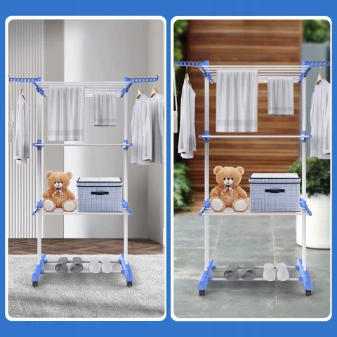 MOCNA SUSZARKA NA PRANIE UBRANIA BIELIZNĘ STOJĄCA DO UBRAŃ SKŁADANA DUŻA XL Liczba ramion/skrzydeł: 6