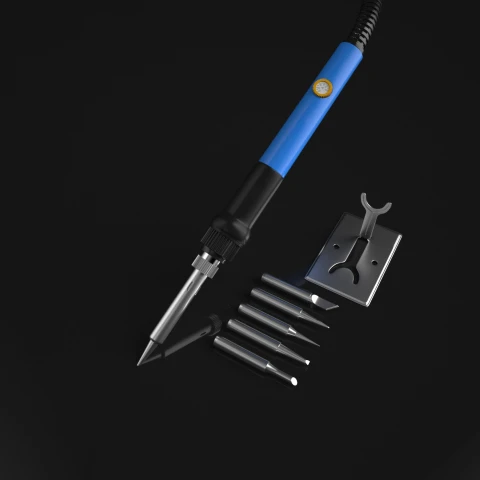 ZESTAW LUTOWNICZY LUTOWNICA KOLBOWA PRECYZYJNA Z REGULACJĄ 60W + 6X GROTY