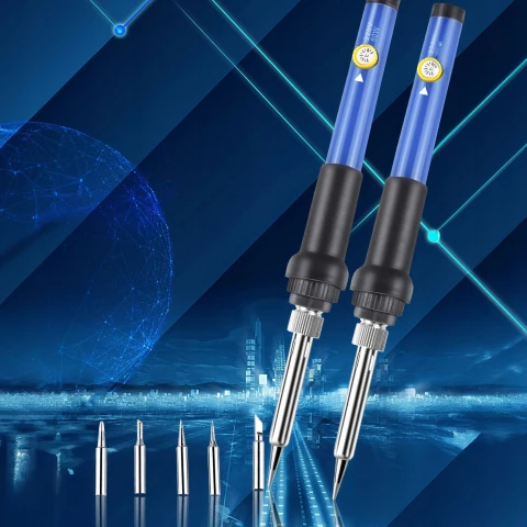 ZESTAW LUTOWNICZY LUTOWNICA KOLBOWA PRECYZYJNA Z REGULACJĄ 60W + 6X GROTY Maksymalna temperatura pracy: 450°C