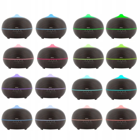 Nawilżacz Powietrza Dyfuzor Zapachowy Aromaterapia Lampka Jonizator + Pilot, Głębokość produktu 16.7 cm